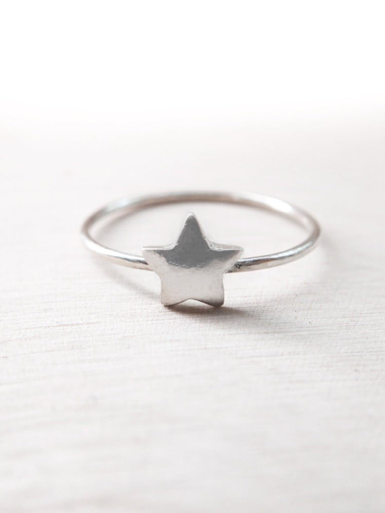 Sterling Silver Star Stackable Ring – Silver Lily Studio