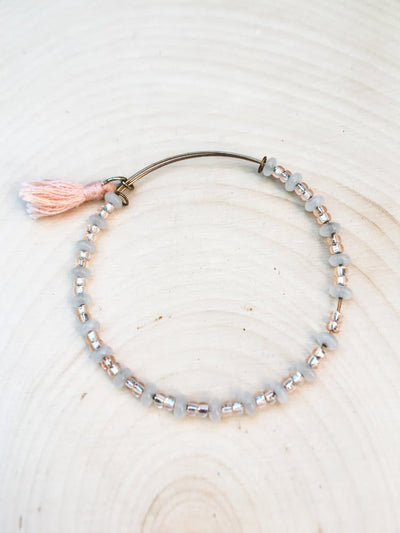 Rosy Haze Moonstone Bracelet - Silver Lily Studio