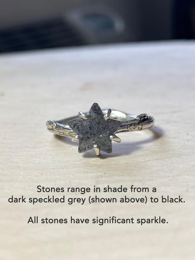 Black sunstone ring
