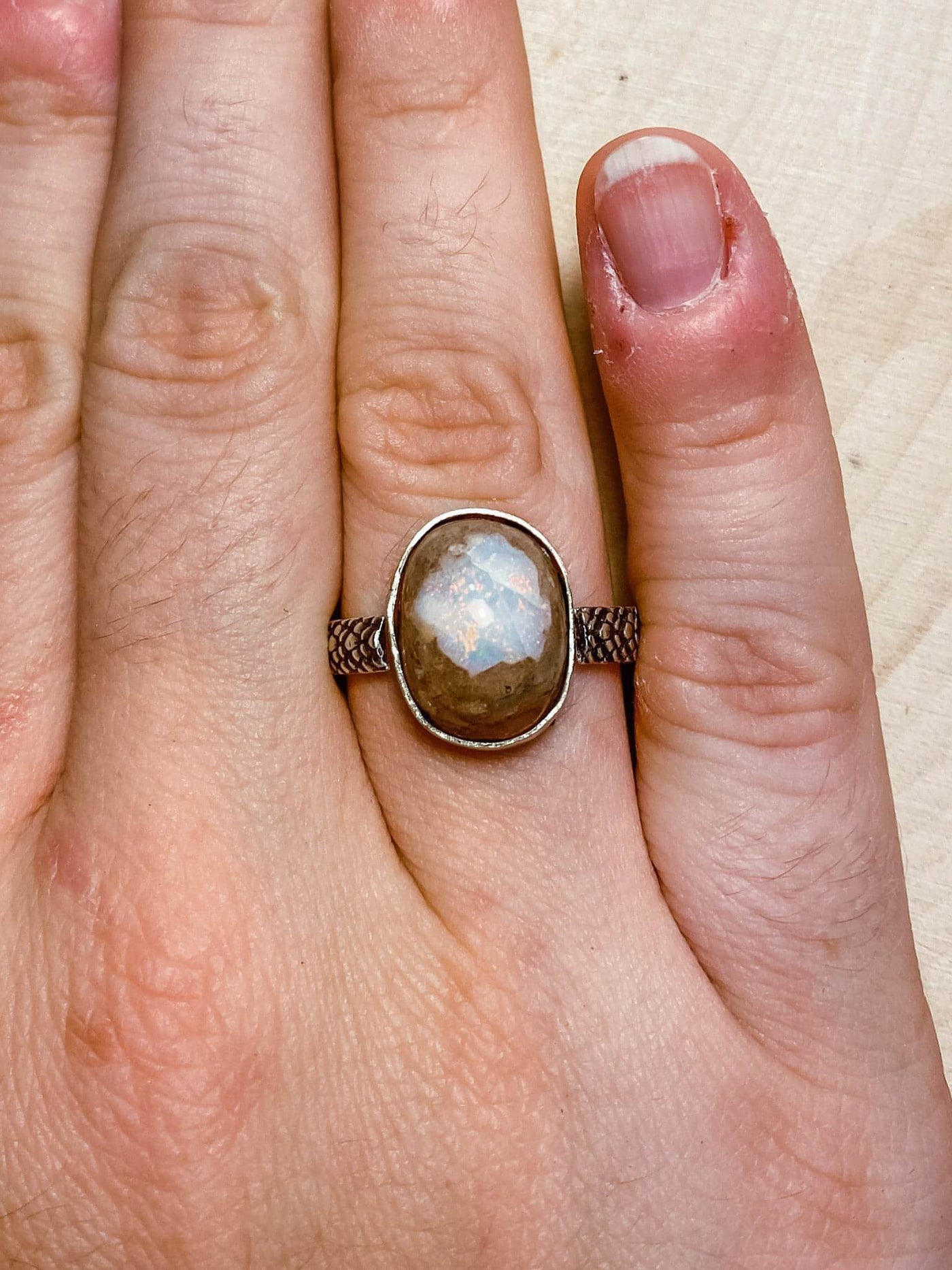 Exalos, Air Dragon Egg Opal Ring