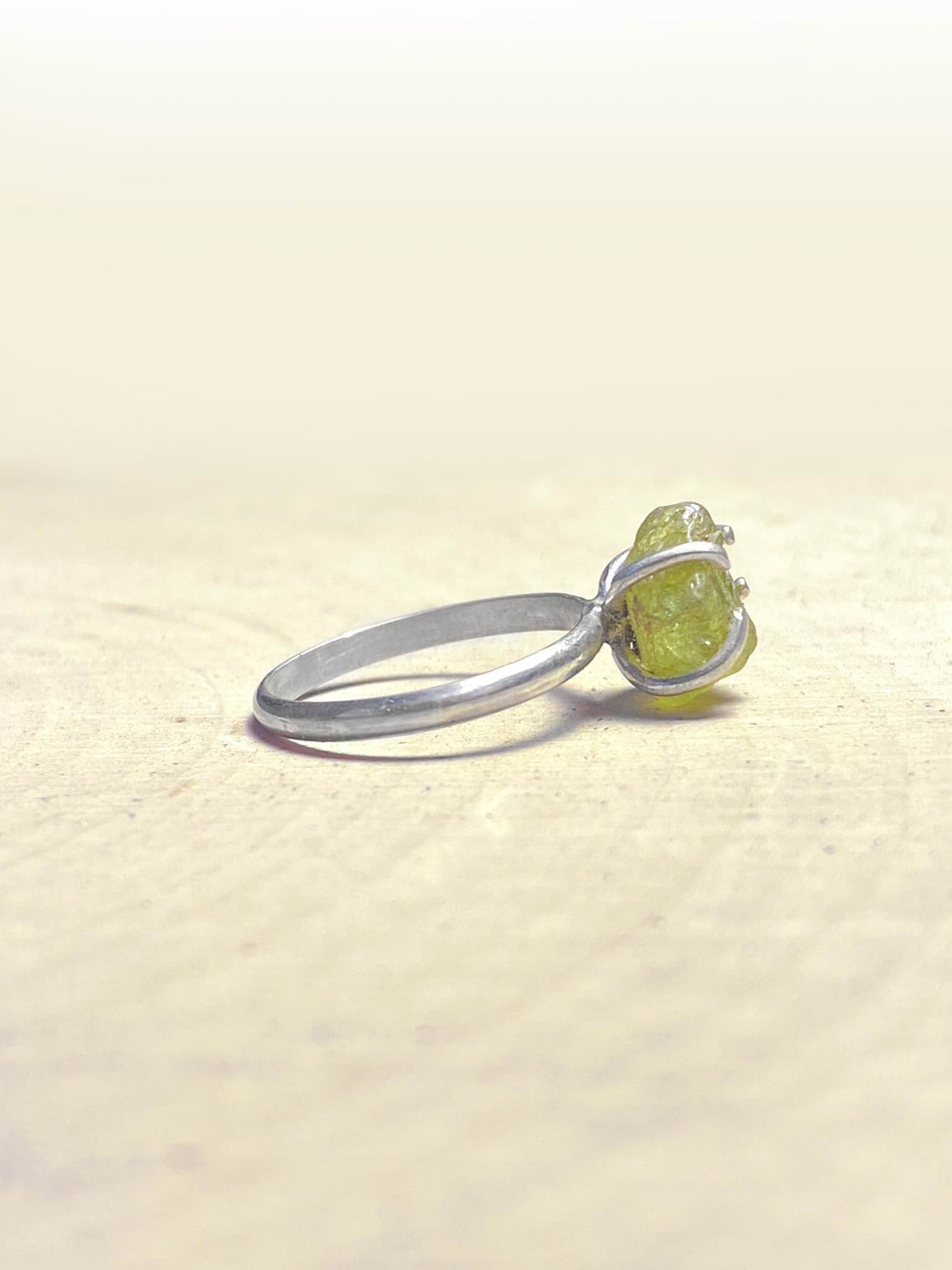 Green garnet ring