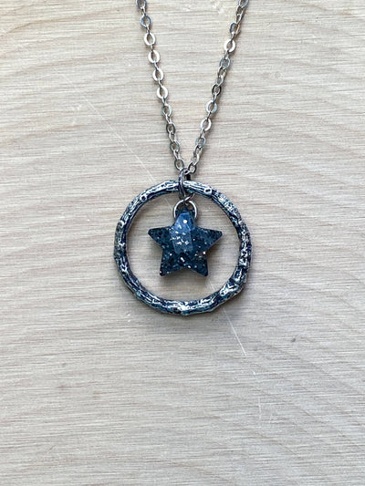 Andromeda Black Sunstone Pendant Necklace