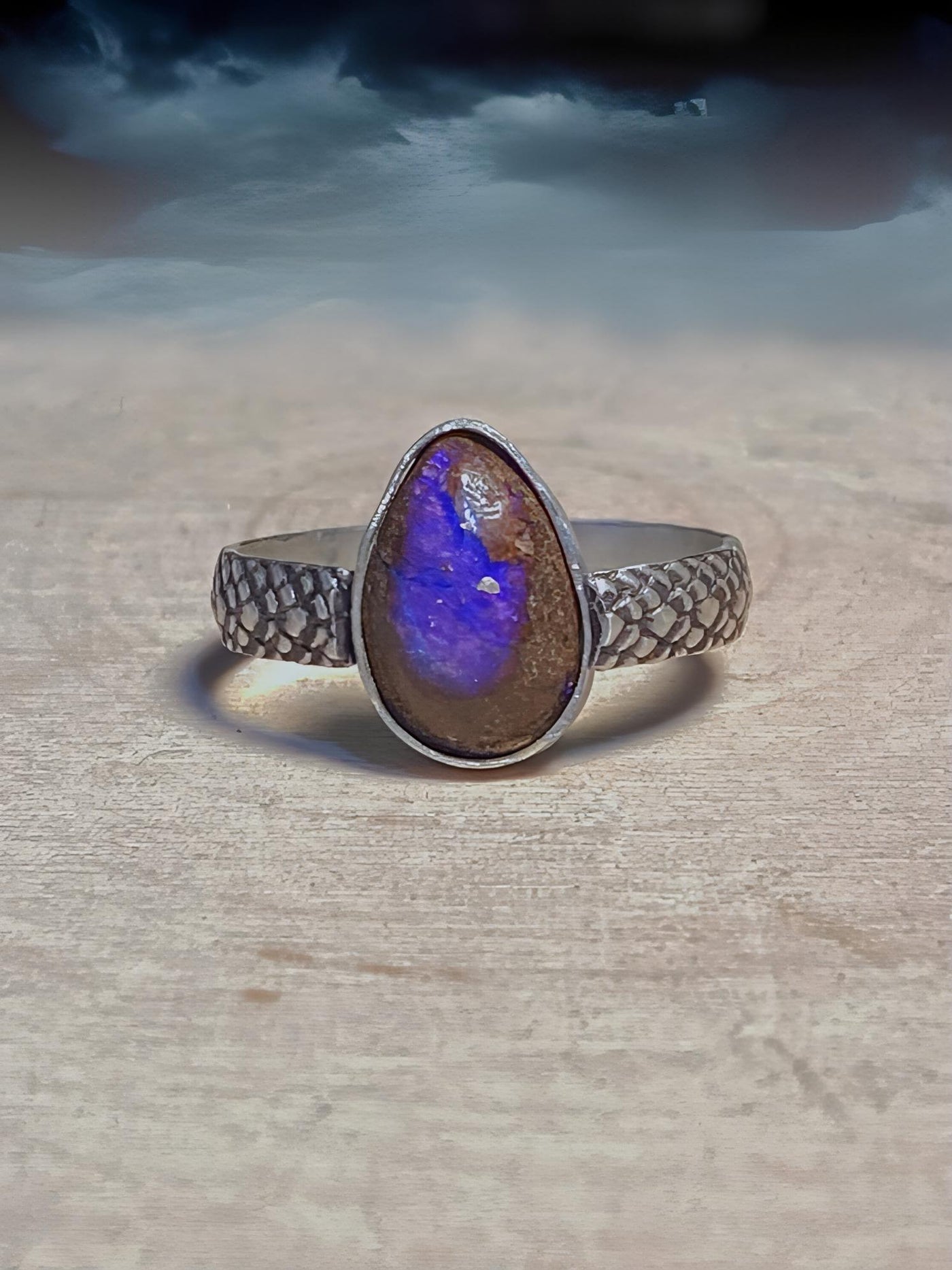 Dusk, Shadow Dragon Egg Opal Ring