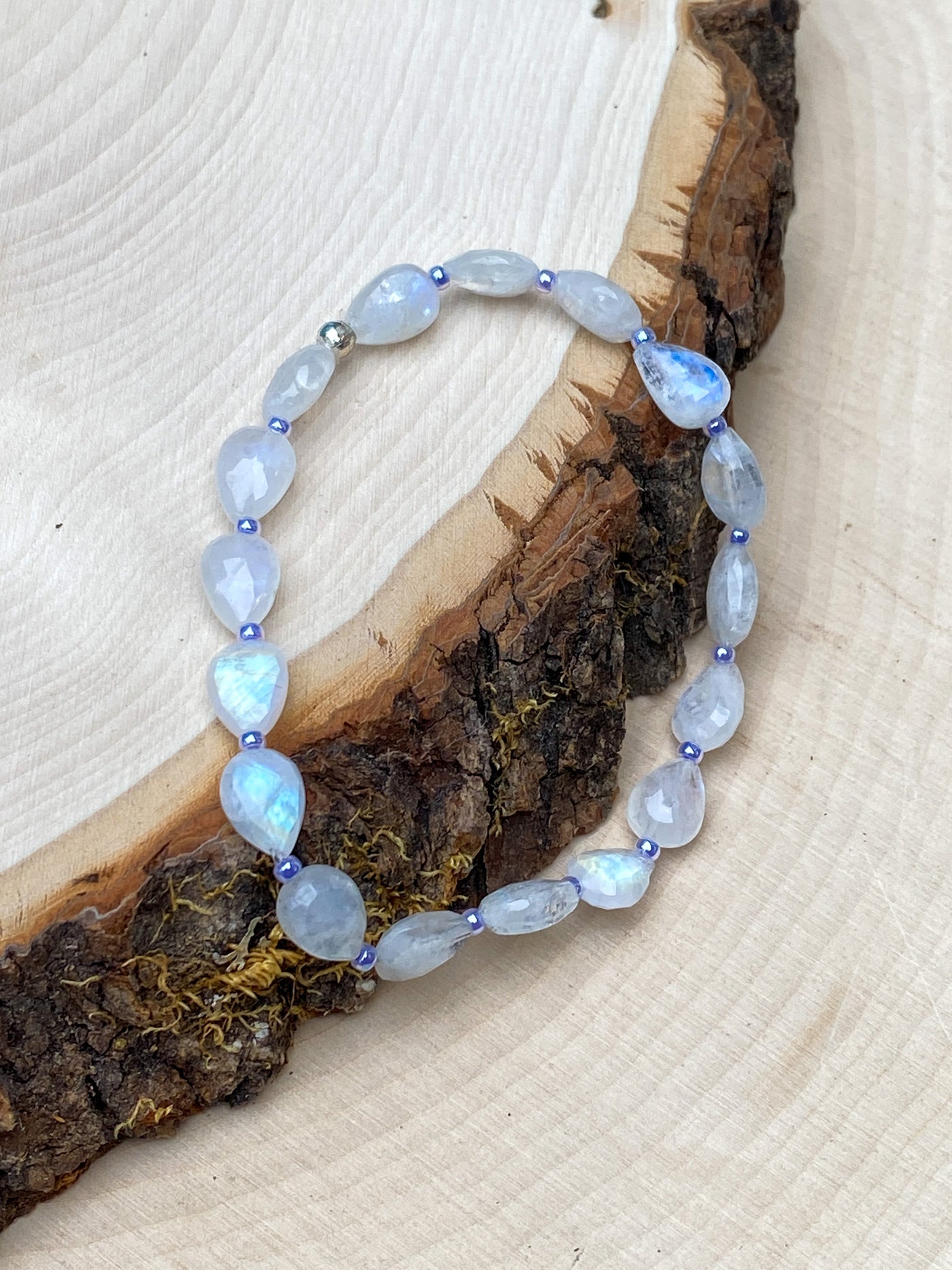Moonstone multi stone adjustable bracelet,925 sterling silver Jewelry —  Discovered