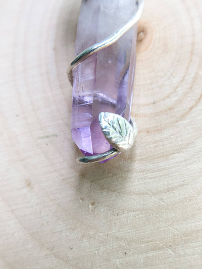 Amethyst Vines Crystal Pendant - Silver Lily Studio