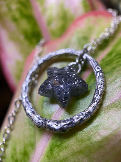 Andromeda Black Sunstone Pendant Necklace