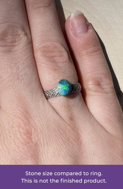 Seline, Water Dragon Egg Opal Ring